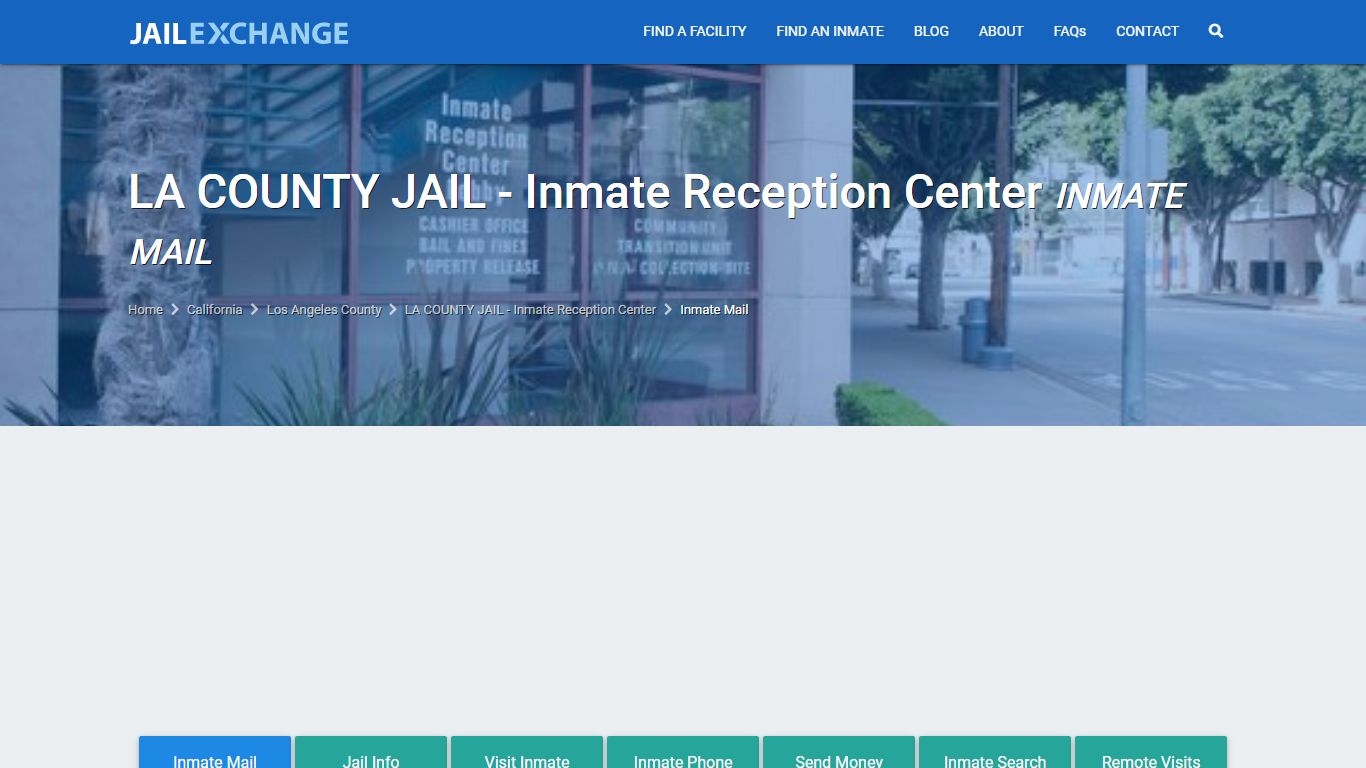 LA COUNTY JAIL - Inmate Reception Center Inmate Mail - JAIL EXCHANGE