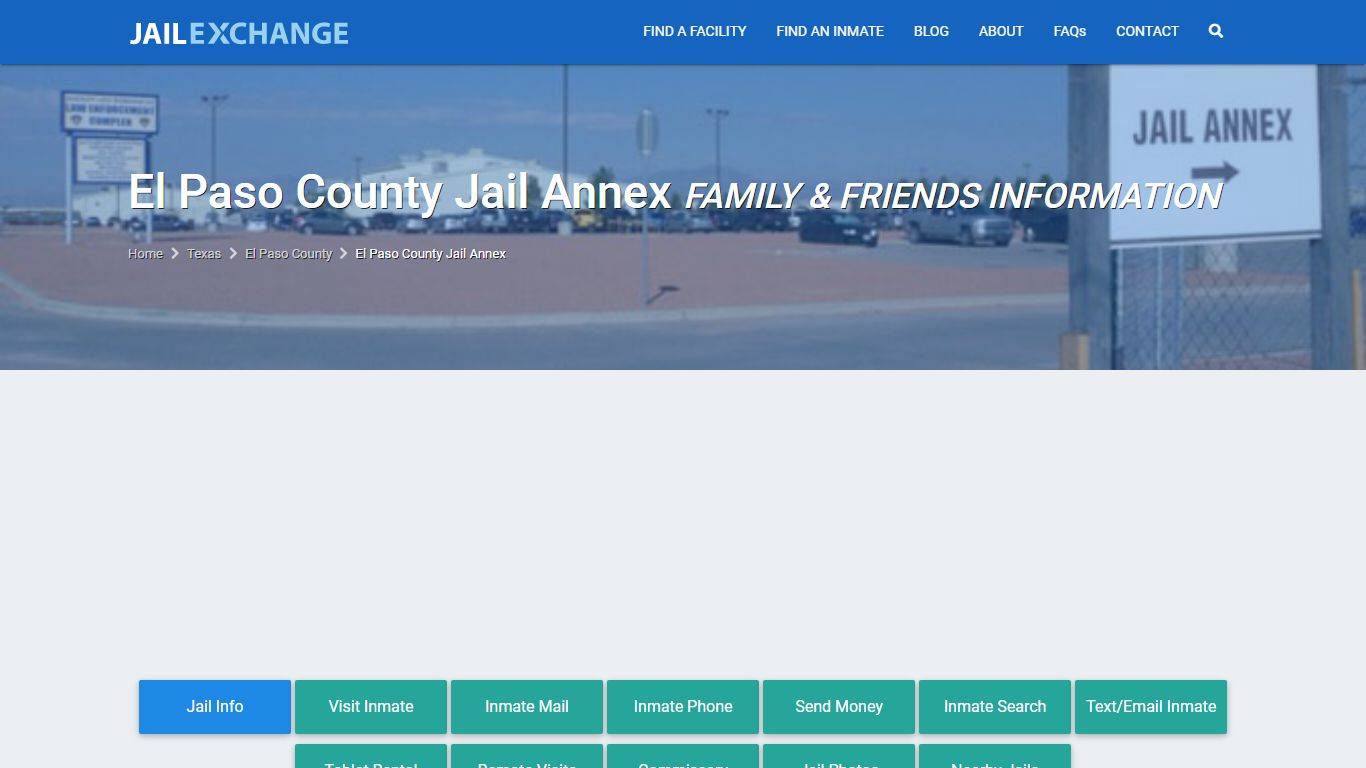 El Paso County Jail Annex TX | Booking, Visiting, Calls, Phone